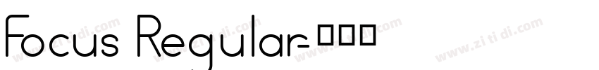 Focus Regular字体转换